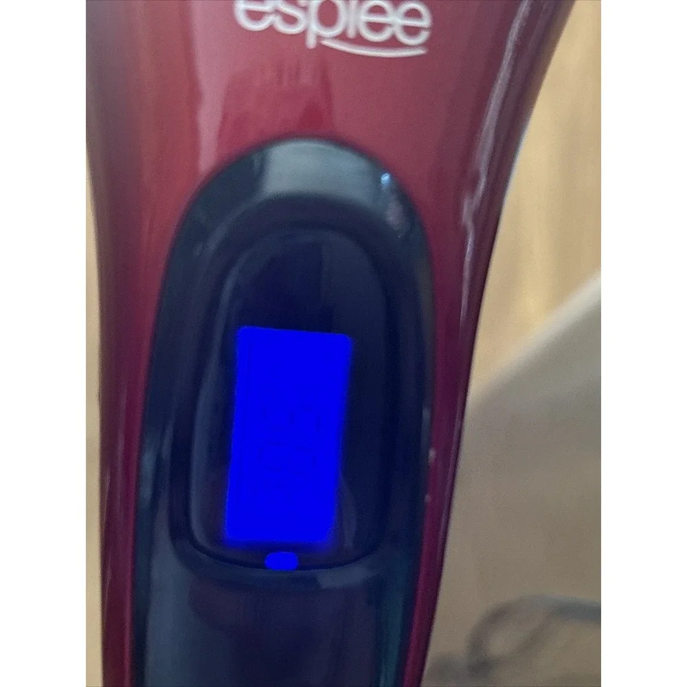 Esplee Hot & Straight Brush Red Metallic Hair Straightener 30386FEP Digital Heat